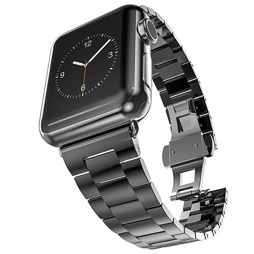 Stainless Steel Bracelet Band Strap for Apple iWatch 4 40mm Black