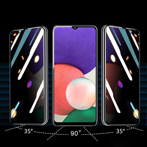 Tempered Glass Anti-Spy Screen Protector Film S01 for Samsung Galaxy A21 SC-42A Clear