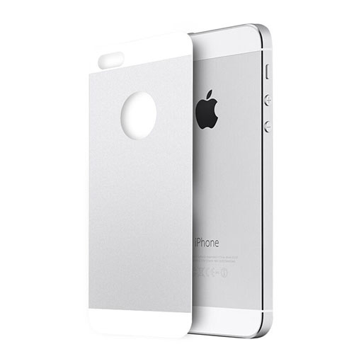 Tempered Glass Back Protector Film for Apple iPhone 5S Silver