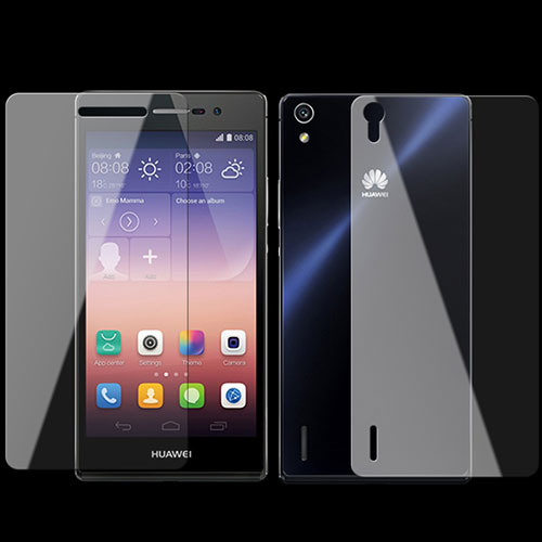 Tempered Glass Screen Protector Front and Back Film for Huawei P7 Dual SIM Clear