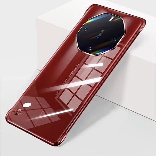 Transparent Crystal Frameless Hard Case Back Cover for Huawei Mate 60 RS Ultimate Red