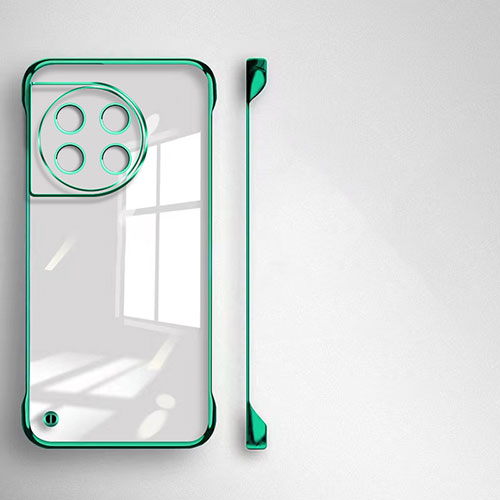 Transparent Crystal Frameless Hard Case Back Cover for OnePlus 11R 5G Green