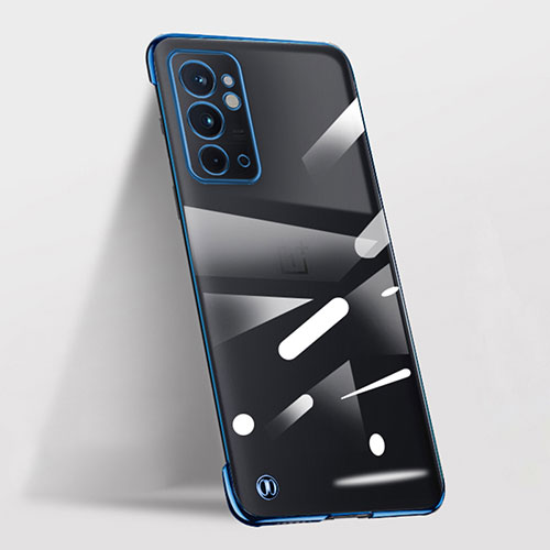 Transparent Crystal Frameless Hard Case Back Cover for OnePlus 9RT 5G Blue