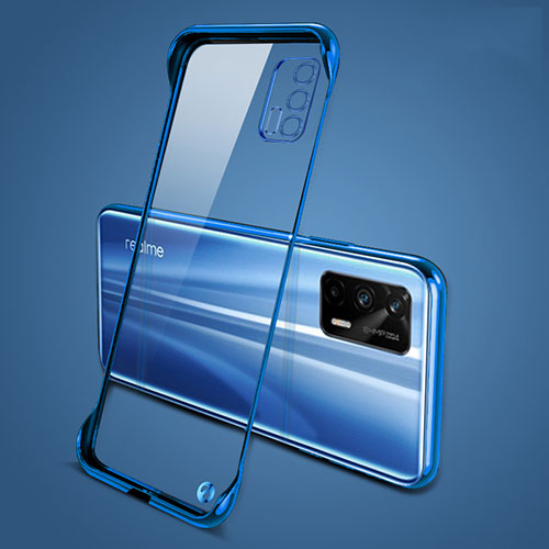 Transparent Crystal Frameless Hard Case Back Cover for Realme GT 5G Blue