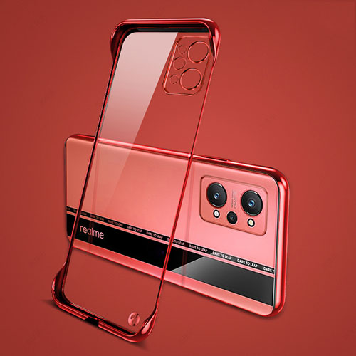 Transparent Crystal Frameless Hard Case Back Cover for Realme GT Neo2 5G Red