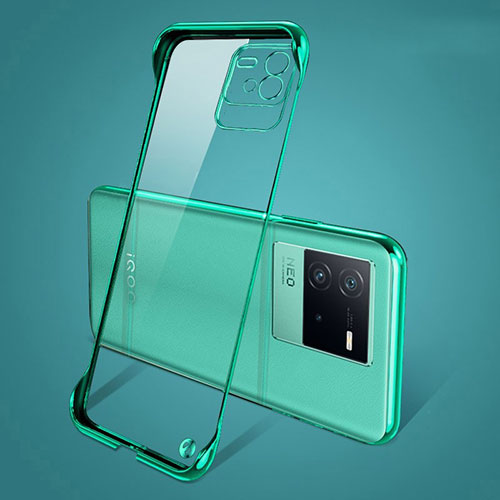 Transparent Crystal Frameless Hard Case Back Cover for Vivo iQOO Neo6 5G Green