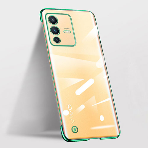 Transparent Crystal Frameless Hard Case Back Cover for Vivo V23 5G Green