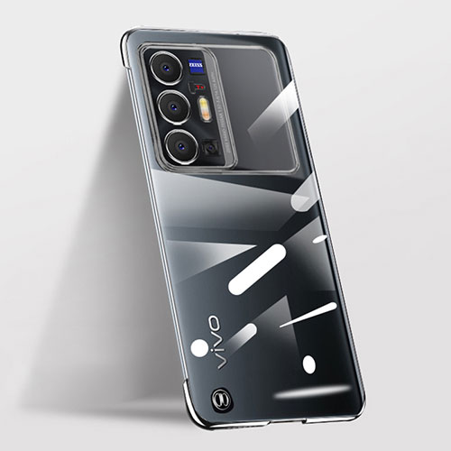 Transparent Crystal Frameless Hard Case Back Cover for Vivo X70 Pro+ Plus 5G Black
