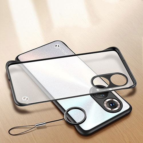 Transparent Crystal Frameless Hard Case Back Cover H02 for Huawei Nova 9 Black