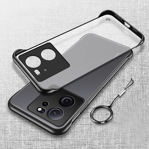 Transparent Crystal Frameless Hard Case Back Cover H02 for Xiaomi Redmi K60 Ultra 5G Black