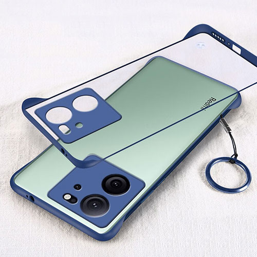 Transparent Crystal Frameless Hard Case Back Cover H03 for Xiaomi Mi 13T 5G Blue