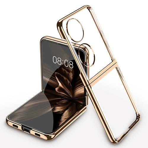 Transparent Crystal Hard Case Back Cover AC1 for Huawei P50 Pocket Gold