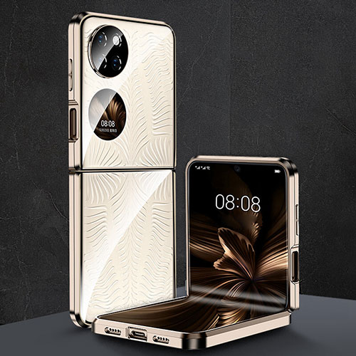 Transparent Crystal Hard Case Back Cover for Huawei P50 Pocket Gold