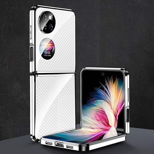 Transparent Crystal Hard Case Back Cover for Huawei P60 Pocket Silver