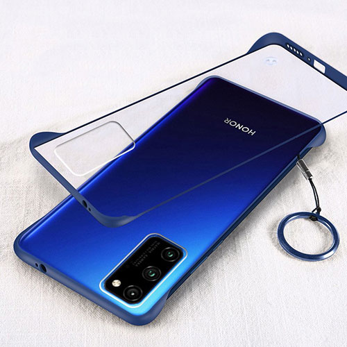 Transparent Crystal Hard Case Back Cover H01 for Huawei Honor 30 Lite 5G Blue