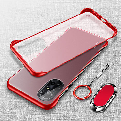 Transparent Crystal Hard Case Back Cover H01 for Huawei Nova 8 Pro 5G Red