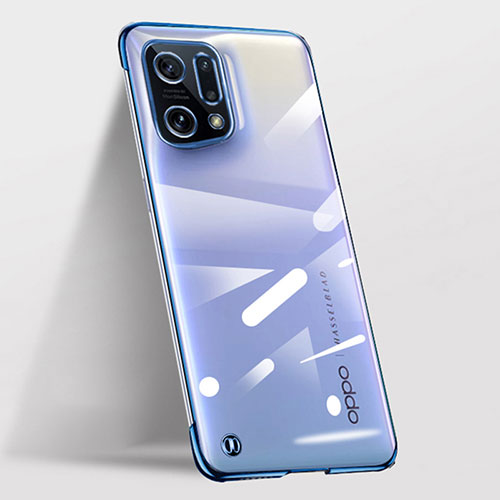 Transparent Crystal Hard Case Back Cover H02 for Oppo Find X5 5G Blue