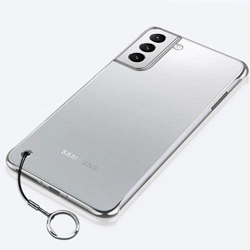 Transparent Crystal Hard Case Back Cover H02 for Samsung Galaxy S24 Plus 5G Silver