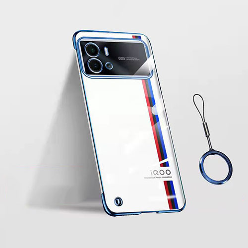 Transparent Crystal Hard Case Back Cover H02 for Vivo iQOO 9 Pro 5G Blue