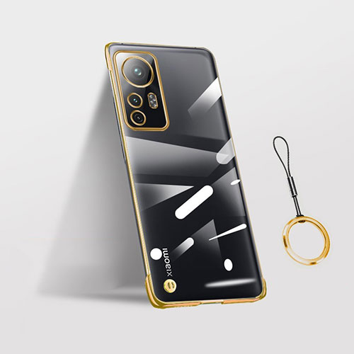 Transparent Crystal Hard Case Back Cover H02 for Xiaomi Mi 12 Pro 5G Gold