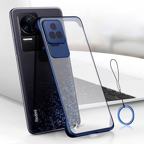 Transparent Crystal Hard Case Back Cover H02 for Xiaomi Redmi K50 Pro 5G Blue