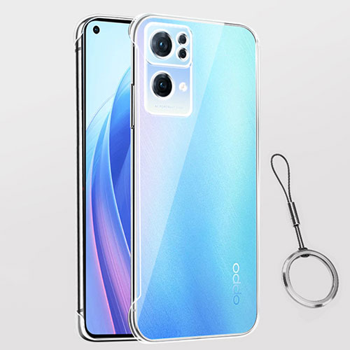 Transparent Crystal Hard Case Back Cover H03 for Oppo Reno7 Pro 5G Clear