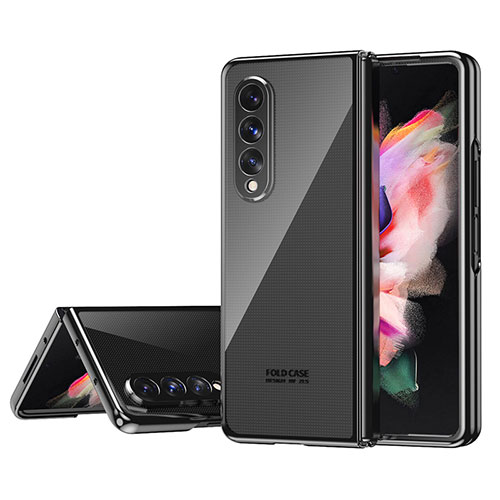 Transparent Crystal Hard Case Back Cover H04 for Samsung Galaxy Z Fold4 5G Black