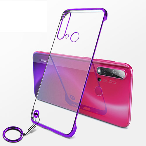 Transparent Crystal Hard Case Back Cover K01 for Huawei Nova 5i Purple