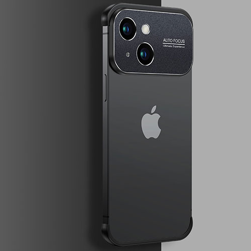 Transparent Crystal Hard Case Back Cover QC3 for Apple iPhone 14 Black