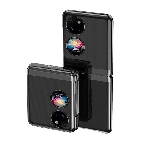 Transparent Crystal Hard Case Back Cover QH1 for Huawei P60 Pocket Black