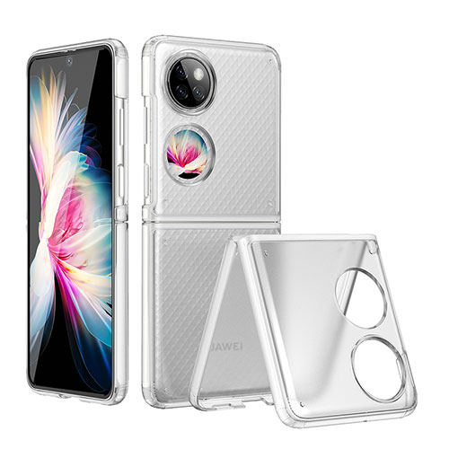 Transparent Crystal Hard Case Back Cover QH2 for Huawei Pocket S White