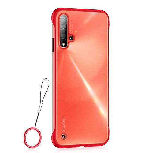 Transparent Crystal Hard Case Back Cover S01 for Huawei Nova 5 Red