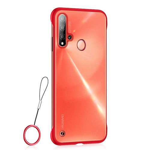 Transparent Crystal Hard Case Back Cover S01 for Huawei Nova 5i Red