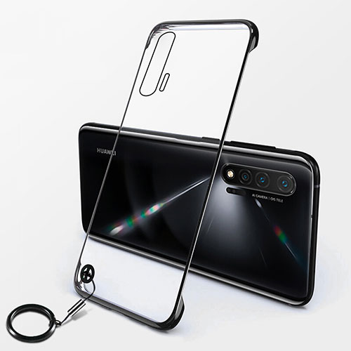 Transparent Crystal Hard Case Back Cover S01 for Huawei Nova 6 5G Black