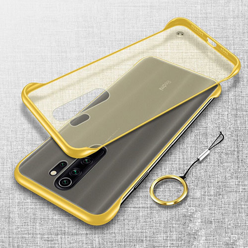 Transparent Crystal Hard Case Back Cover S01 for Xiaomi Redmi Note 8 Pro Yellow