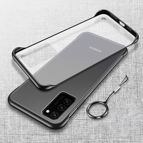 Transparent Crystal Hard Case Back Cover S02 for Huawei Honor V30 5G Black
