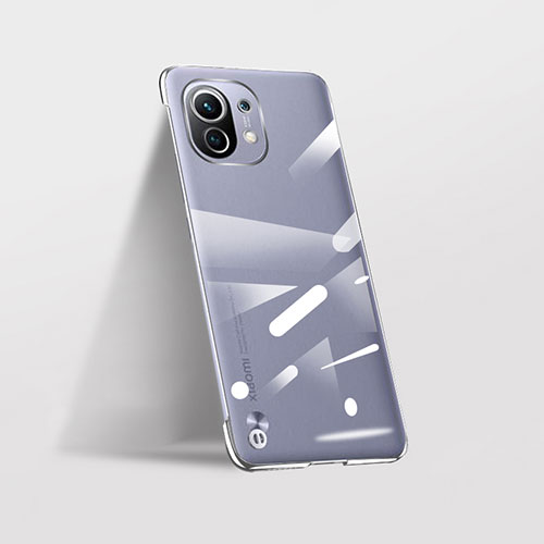 Transparent Crystal Hard Case Back Cover S02 for Xiaomi Mi 11 Lite 5G NE Silver