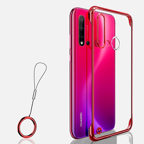 Transparent Crystal Hard Case Back Cover S03 for Huawei Nova 5i Red