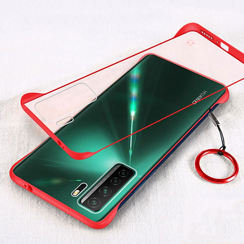 Transparent Crystal Hard Case Back Cover S03 for Huawei Nova 7 SE 5G Red