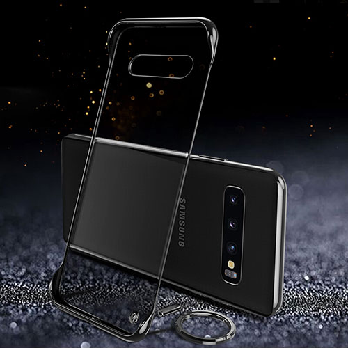 Transparent Crystal Hard Case Back Cover S03 for Samsung Galaxy S10 Black