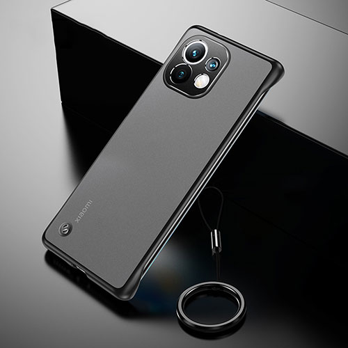 Transparent Crystal Hard Case Back Cover S03 for Xiaomi Mi 11 Lite 5G Black