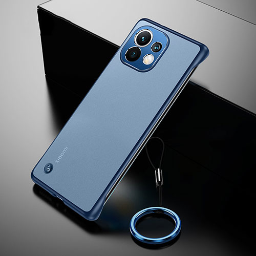 Transparent Crystal Hard Case Back Cover S03 for Xiaomi Mi 11 Lite 5G Blue