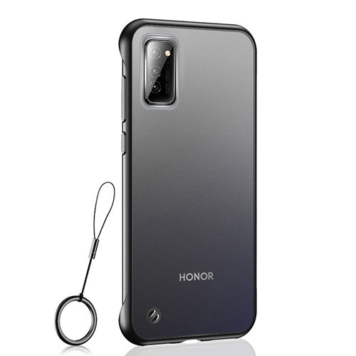 Transparent Crystal Hard Case Back Cover S04 for Huawei Honor V30 5G Black