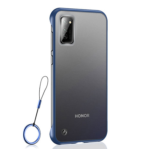 Transparent Crystal Hard Case Back Cover S04 for Huawei Honor View 30 5G Blue