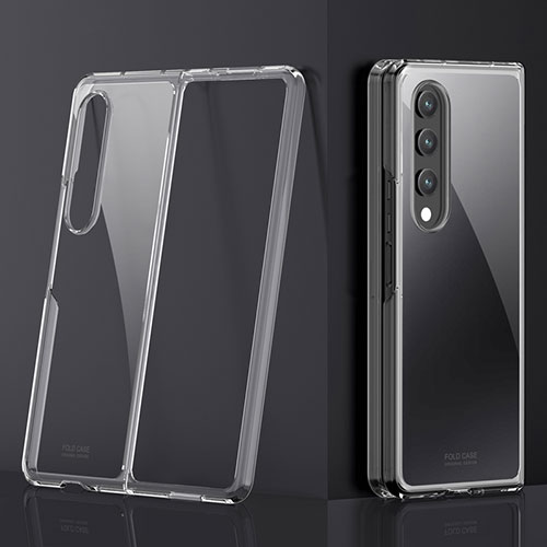 Transparent Crystal Hard Case Back Cover Z01 for Samsung Galaxy Z Fold4 5G Clear