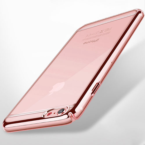 Transparent Crystal Hard Rigid Case Back Cover for Apple iPhone 6 Pink