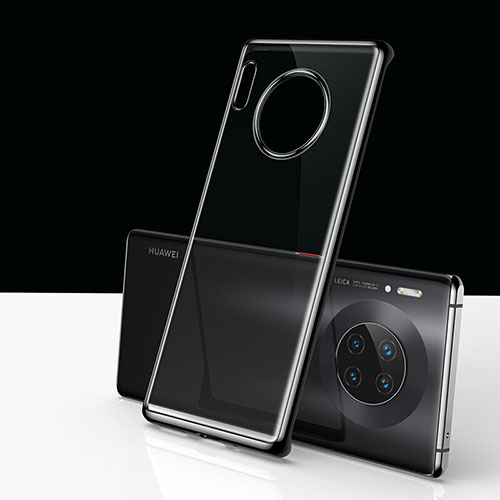 Transparent Crystal Hard Rigid Case Back Cover H01 for Huawei Mate 30E Pro 5G Black