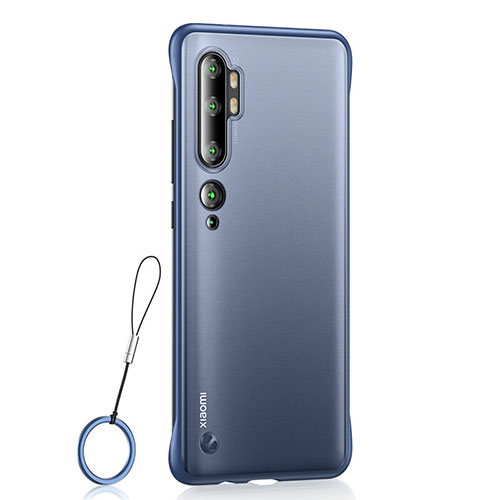 Transparent Crystal Hard Rigid Case Back Cover H01 for Xiaomi Mi Note 10 Pro Blue