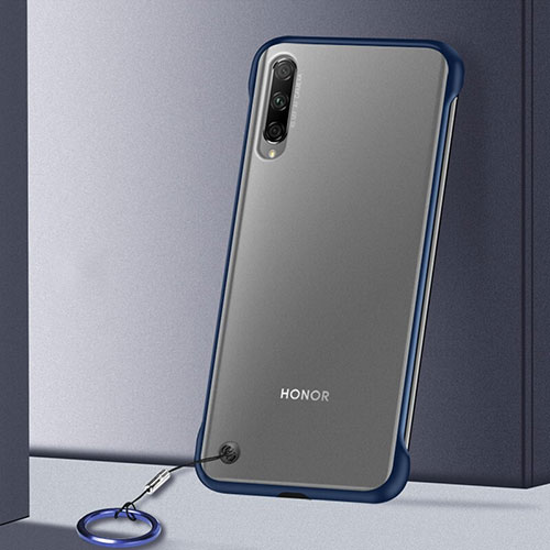 Transparent Crystal Hard Rigid Case Back Cover H02 for Huawei P Smart Pro (2019) Blue