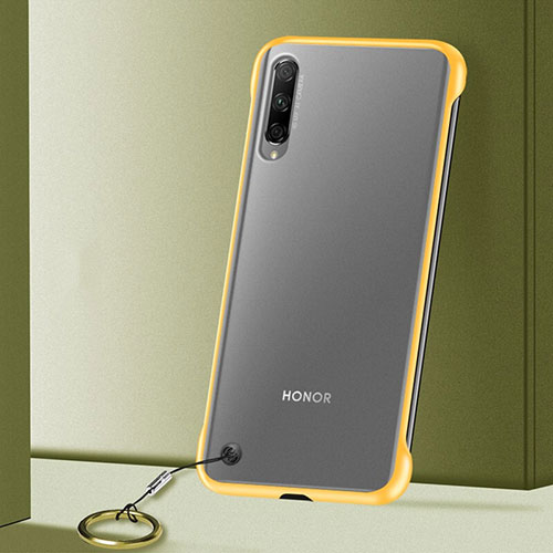 Transparent Crystal Hard Rigid Case Back Cover H02 for Huawei P Smart Pro (2019) Yellow